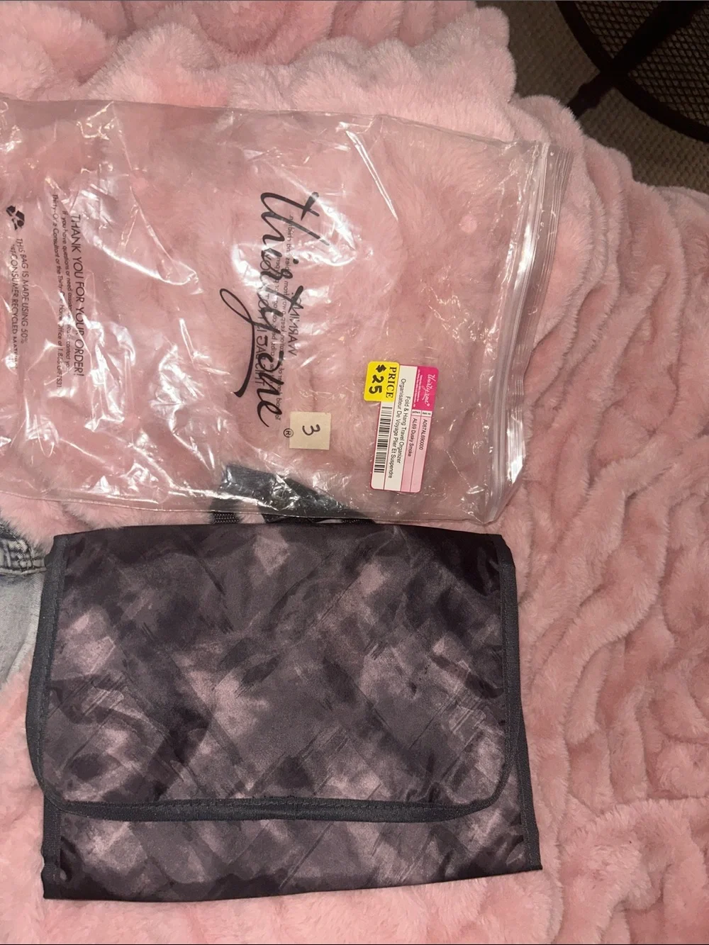 thirty-one Fold & Hang Travel Organizer in Gray and Purple